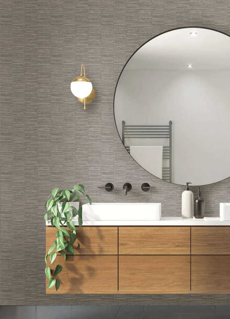 Jenga Striped Column Wallpaper - Charcoal — Ảnh 2