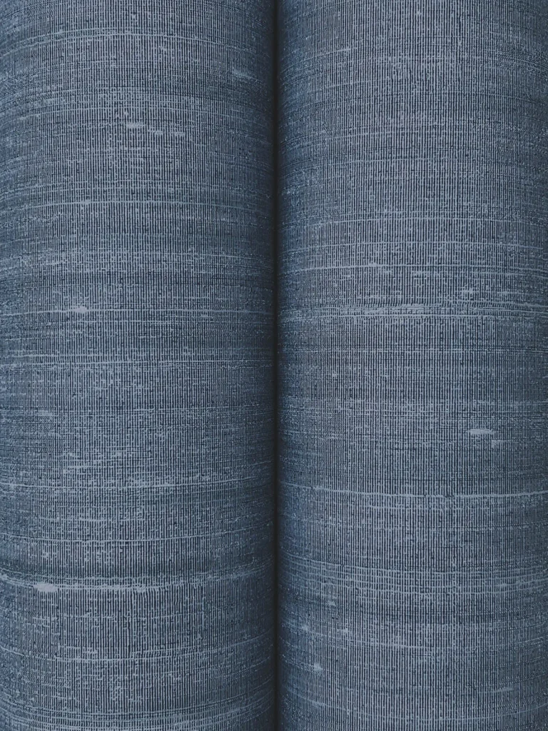 Sari Silk Faux Fabric Wallpaper - Denim — Ảnh 7