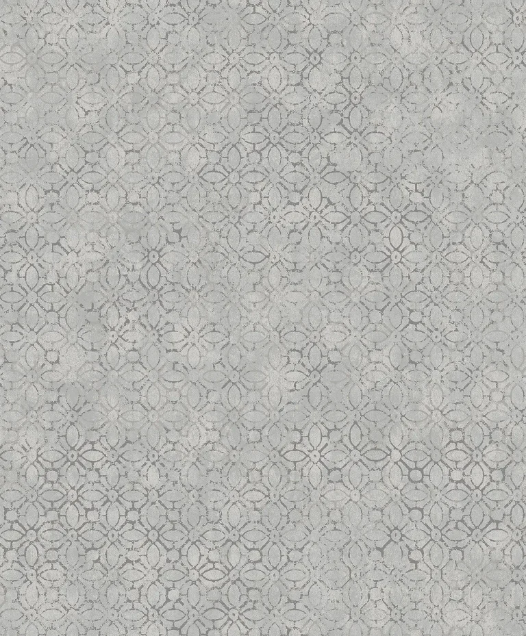 Khauta Floral Geometric Wallpaper - Sterling — Ảnh 2