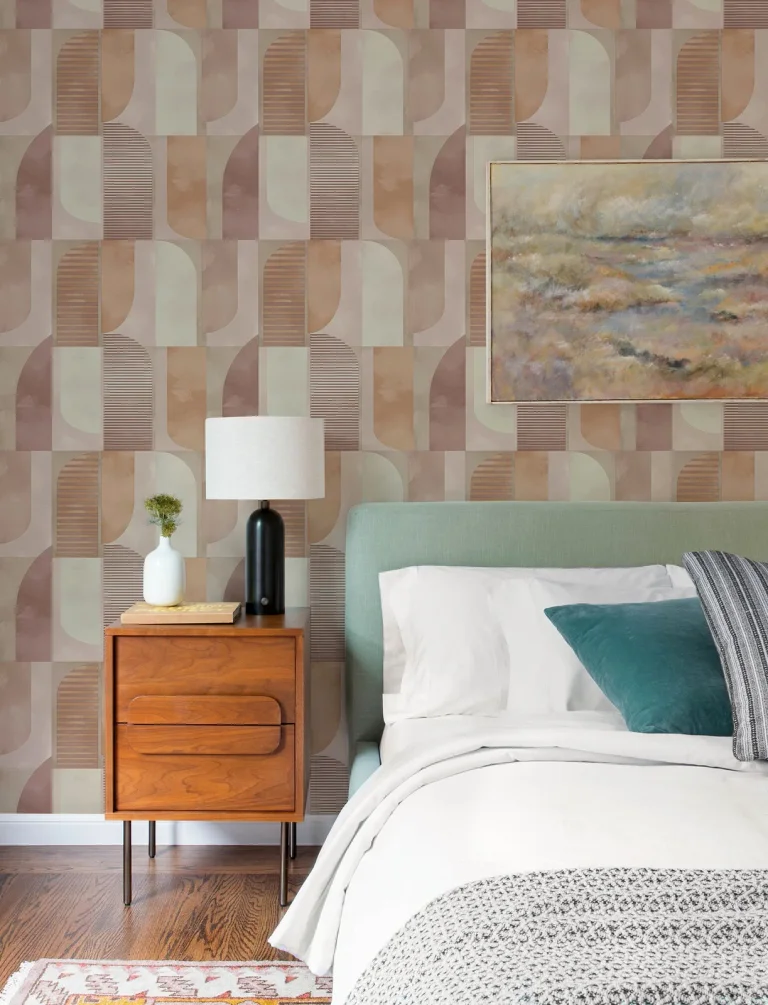 Otto Abstract Geometric Wallpaper - Terracotta — Ảnh 3