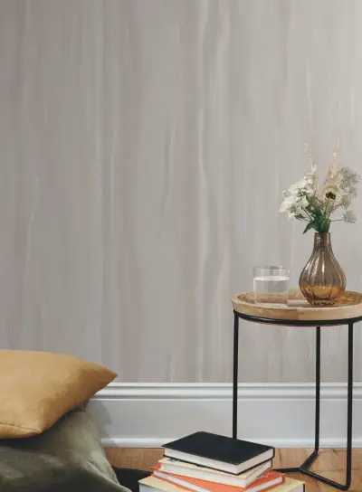 Candice Olson Fantasy Faux Bois Wallpaper - Taupe/Gold