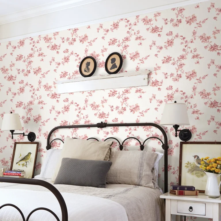 Chesapeake Cyrus Festive Floral Wallpaper - Rose — Ảnh 3