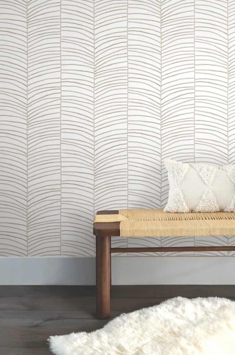 Cascade Palm Chic Tropics Peel and Stick Wallpaper - Taupe — Ảnh 5