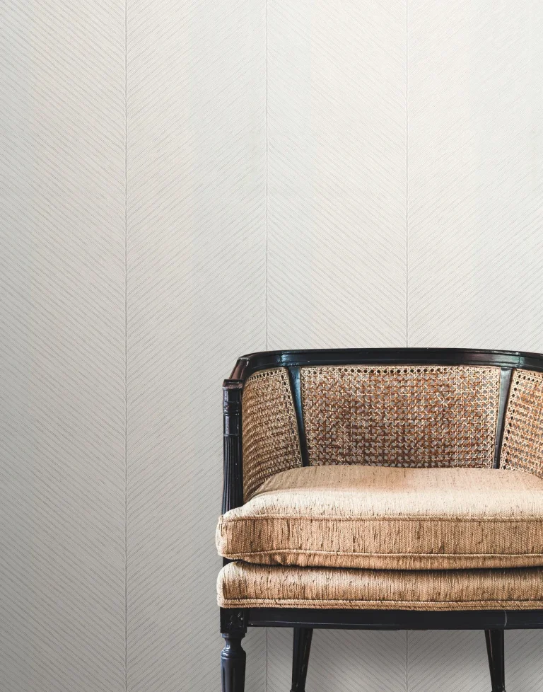 Palm Chevron Wallpaper - White/Silver — Ảnh 2