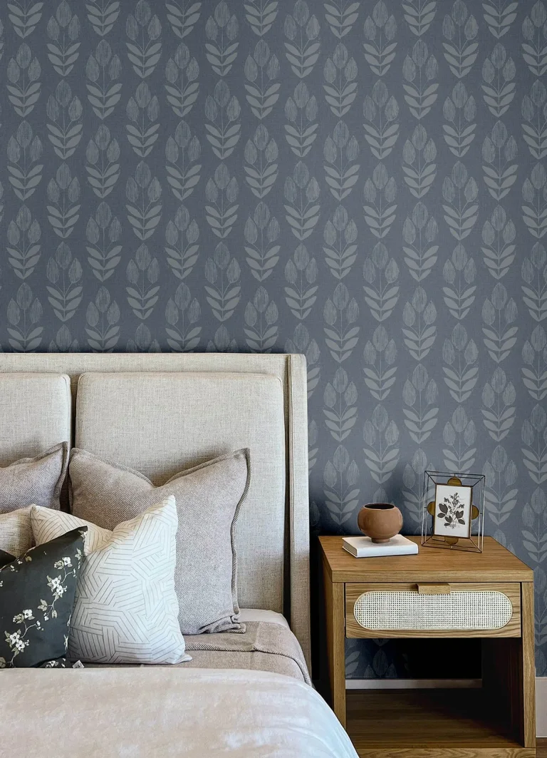 Chesapeake Garland Block Tulip Wallpaper - Denim — Ảnh 5