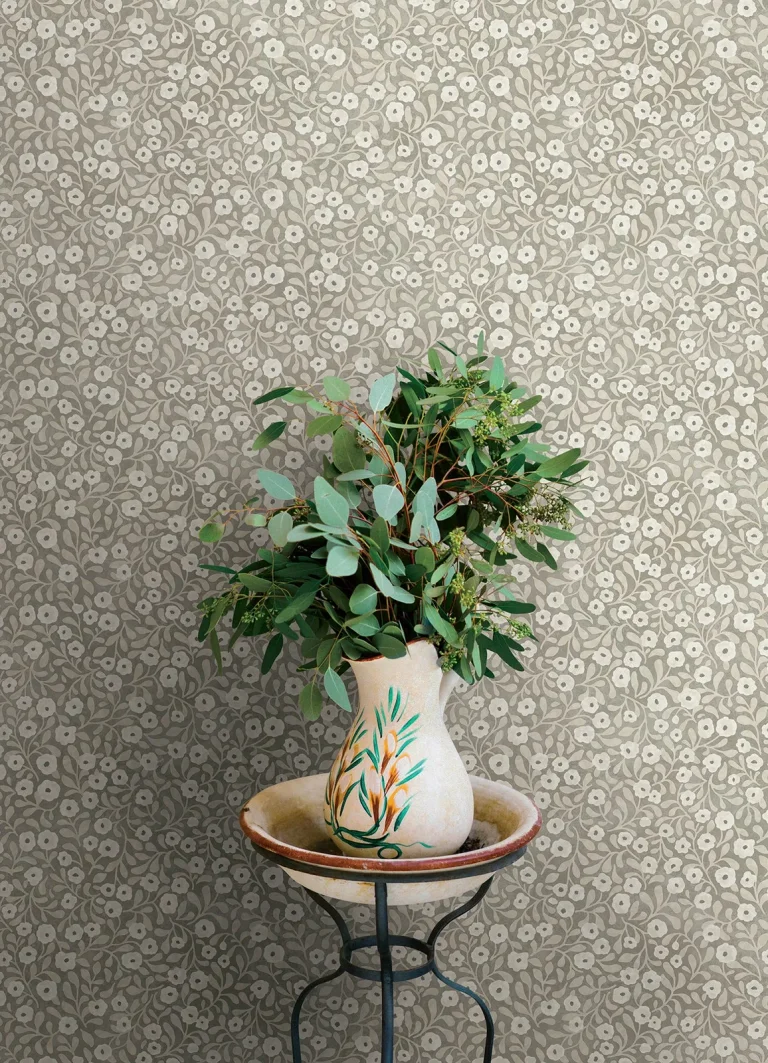 Chesapeake Poppy Trail Floral Wallpaper - Grey — Ảnh 7