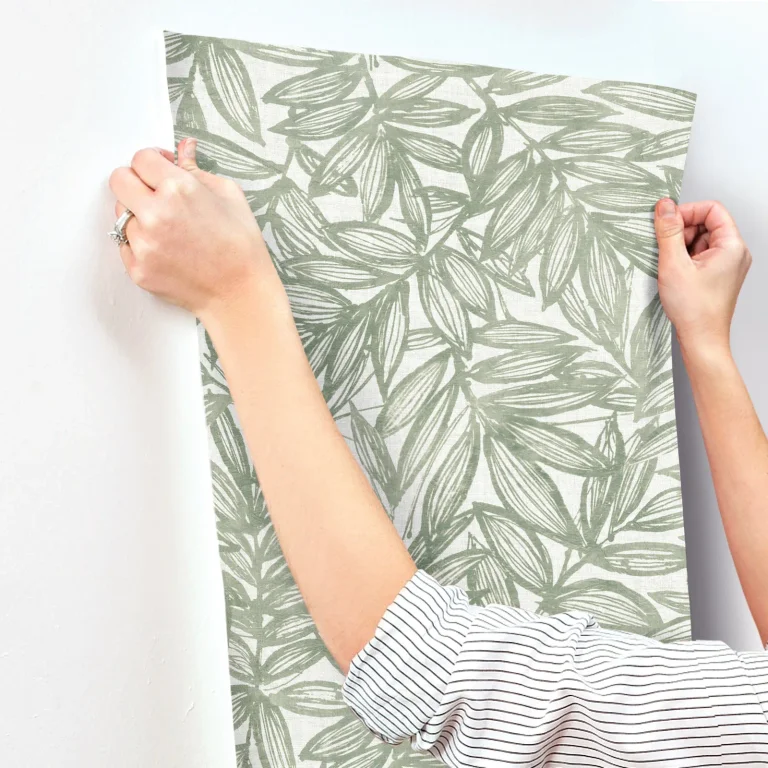 Rhythmic Leaf Wallpaper - Sage — Ảnh 4