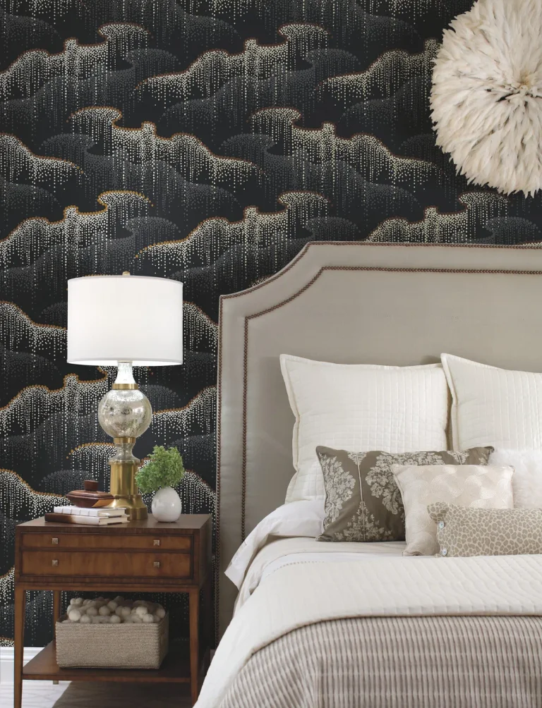 Candice Olson Moonlight Pearls Wallpaper - Black — Ảnh 2