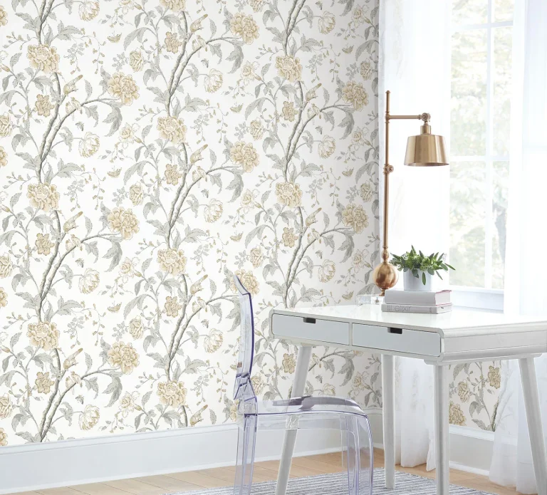 Teahouse Floral Wallpaper - Neutrals — Ảnh 2