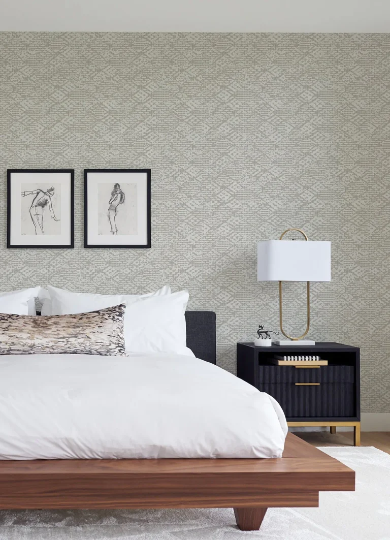 Helene Glitter Geometric Wallpaper - Silver — Ảnh 2