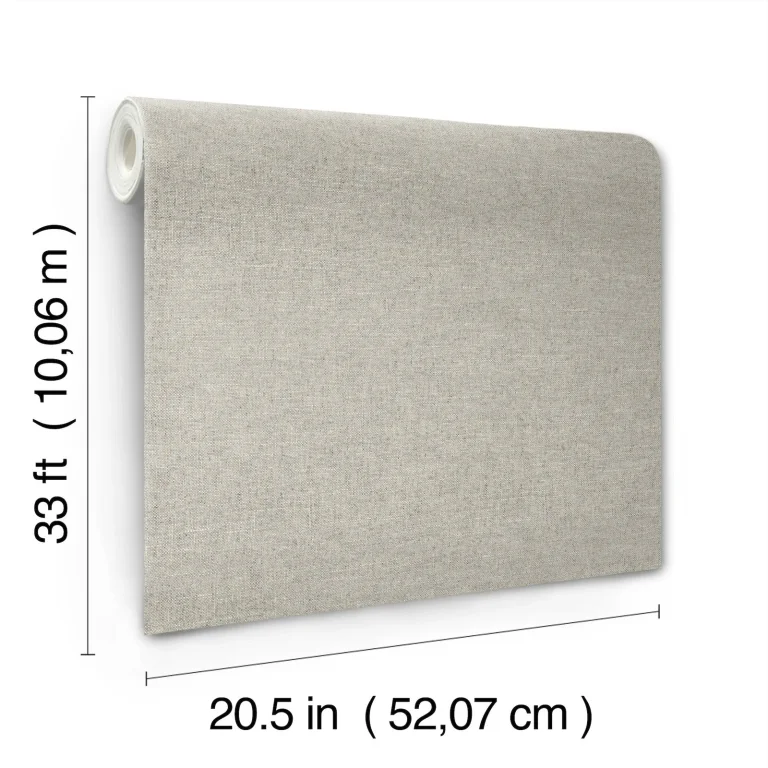 Chesapeake Chambray Fabric Weave Wallpaper - Grey — Ảnh 7