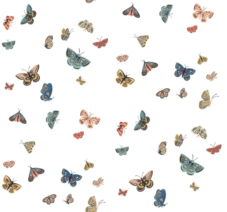Rifle Paper Co. Butterfly House Wallpaper - White — Ảnh 5