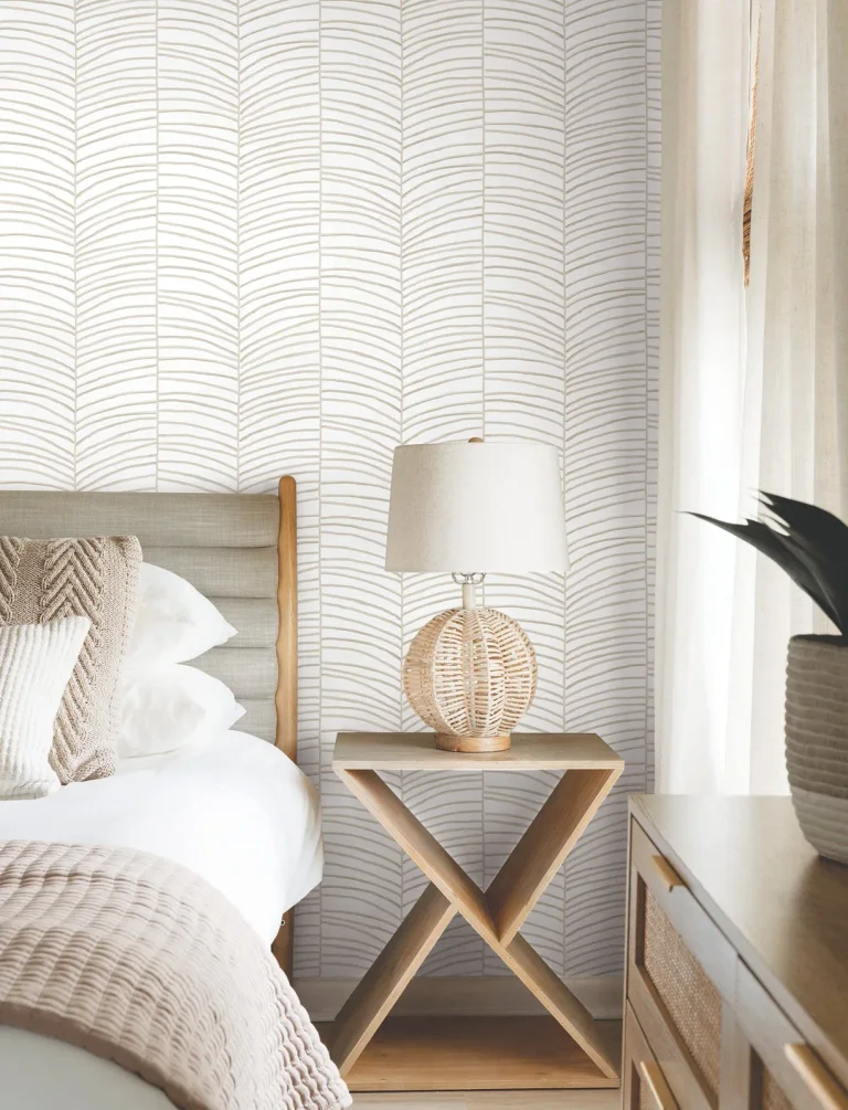 Cascade Palm Chevron Wallpaper - Dune — Image 6
