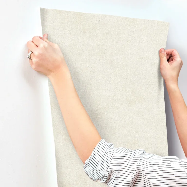 Chesapeake Homespun Textured Wallpaper - Dove — Image 3