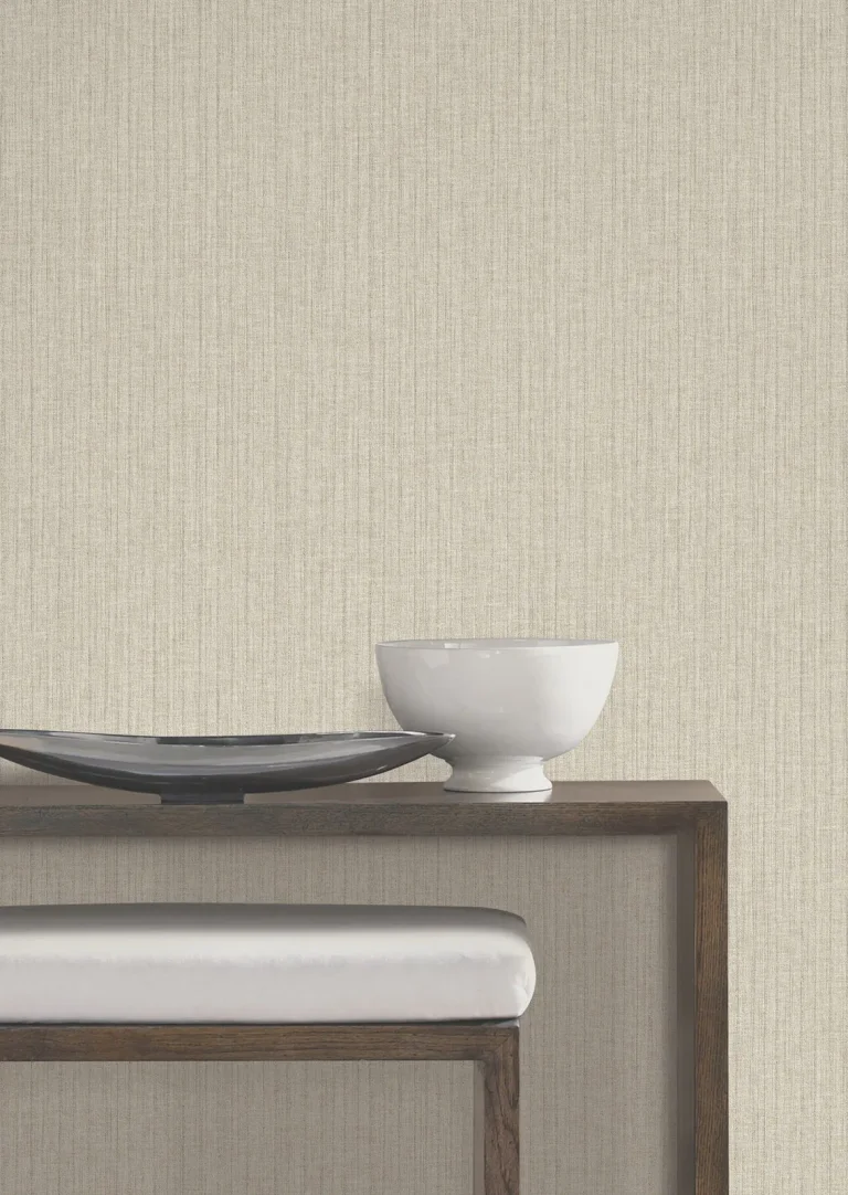 Silk Spun Tactile Stripe Wallpaper - Khaki — Ảnh 2