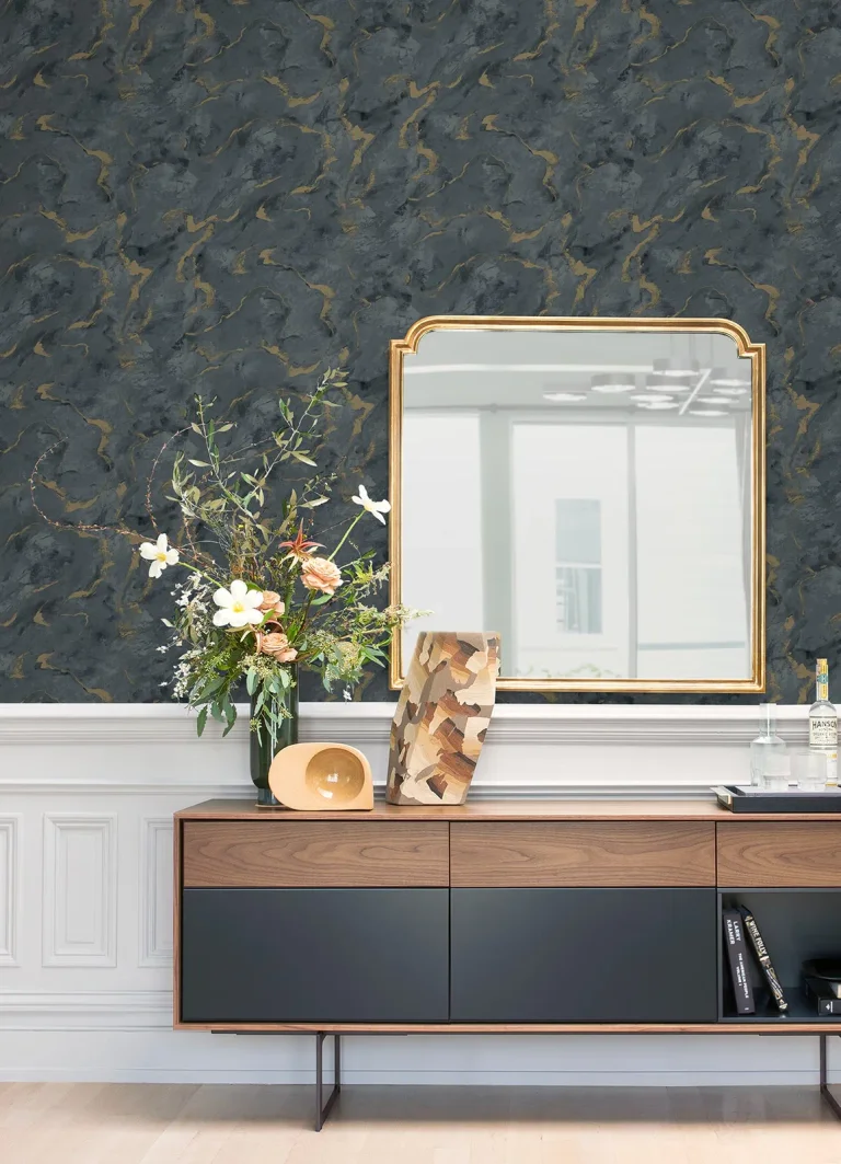 Silenus Marbled Wallpaper - Denim — Ảnh 2