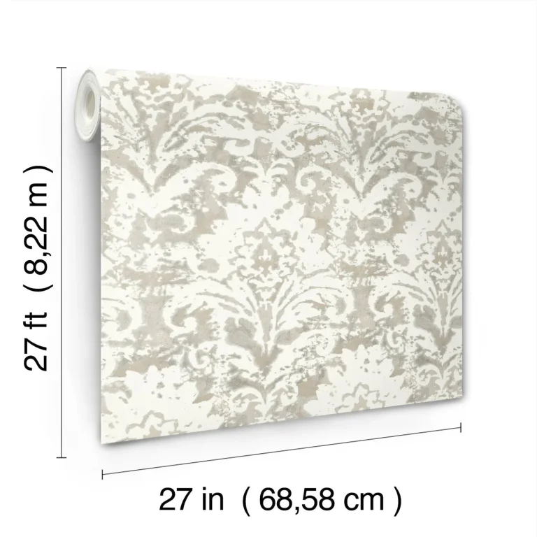 Candice Olson Velvet Crush Damask Wallpaper - Soft Neutral & Pearl — Image 7