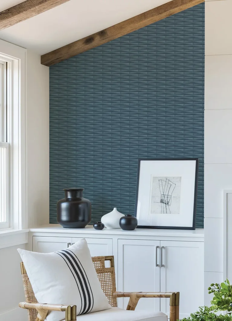 Gator Geometric Stripe Wallpaper - Blue — Ảnh 3