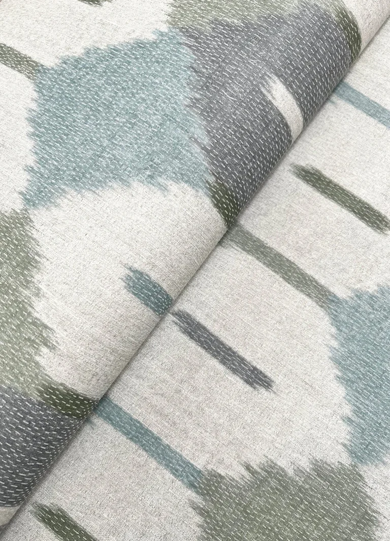 Abilene Ikat Wallpaper - Sea Green — Image 4