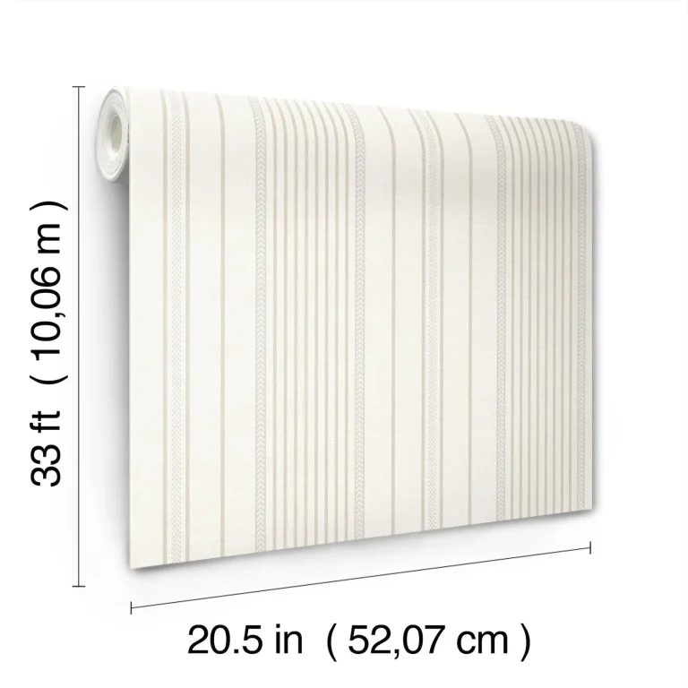 Navarres Stripe Wallpaper - Neutral — Ảnh 6
