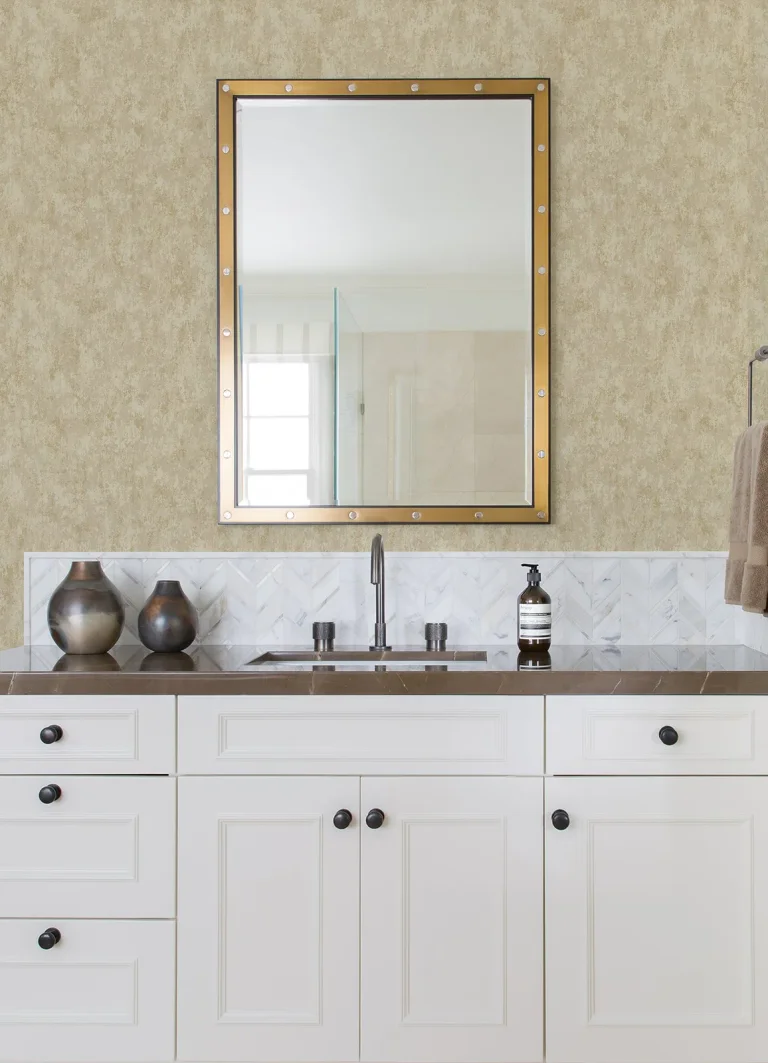 Haliya Metallic Plaster Wallpaper - Champagne — Ảnh 3