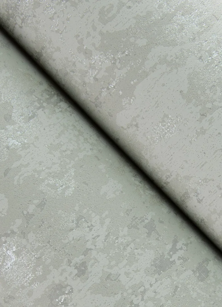 Haliya Metallic Plaster Wallpaper - Silver — Image 4