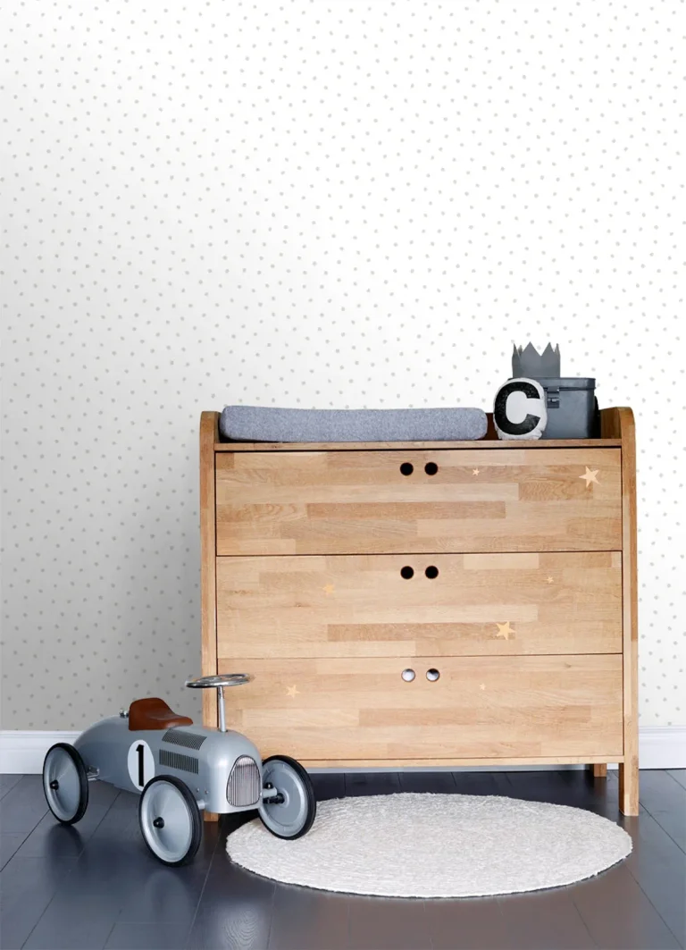 Chesapeake Pixie Dots Wallpaper - Grey