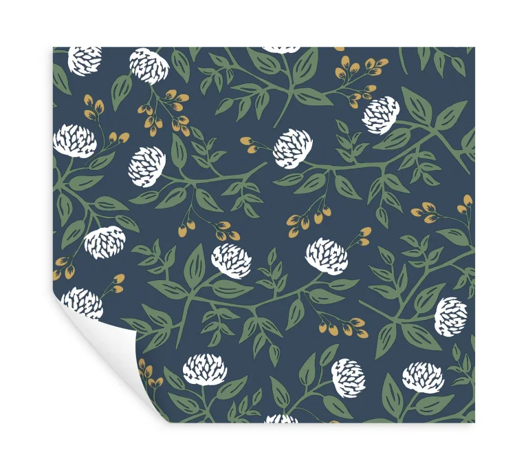 Rifle Paper Co. Peonies Floral Peel and Stick Wallpaper - Navy — Ảnh 4