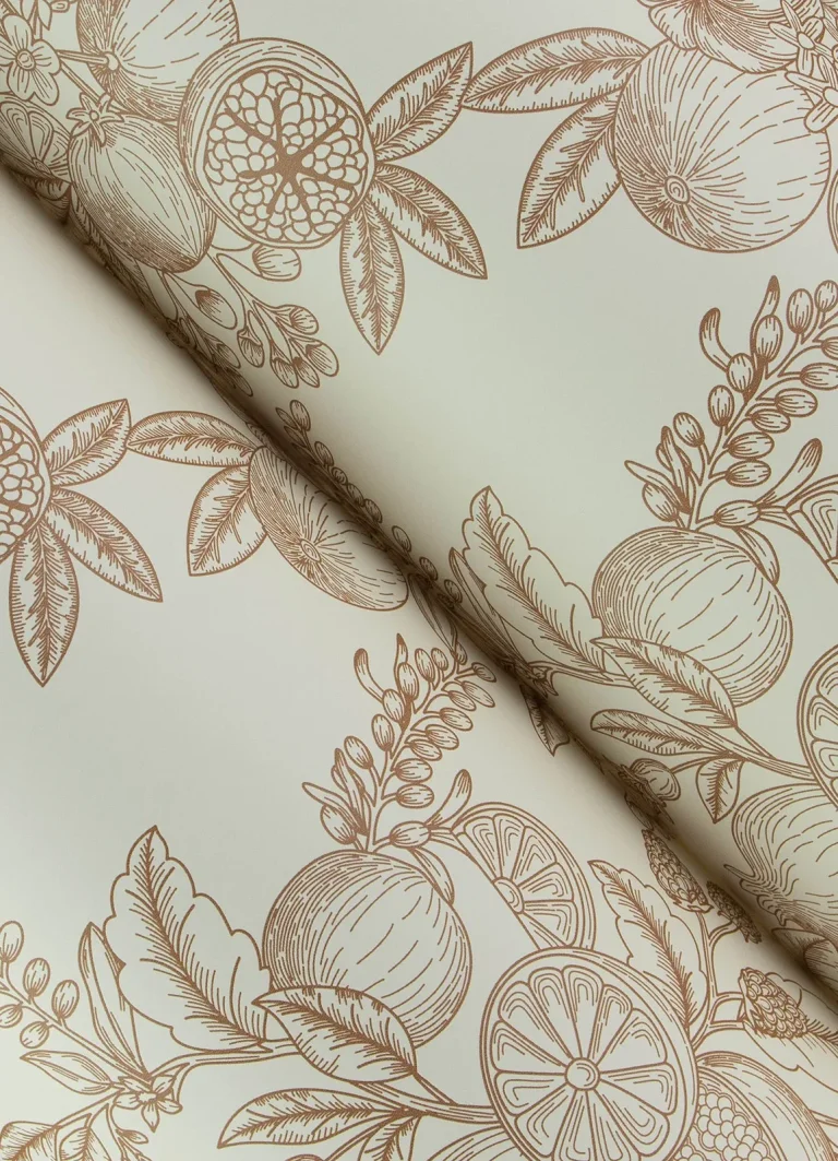 Chris Loves Julia Gerty Fruit Toile Wallpaper - Copper — Ảnh 7
