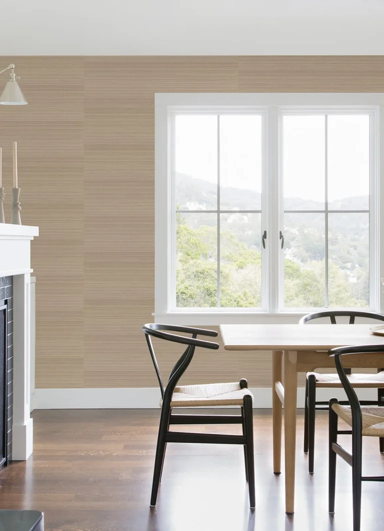 Ling Sisal Grasscloth Wallpaper - Mauve — Ảnh 4