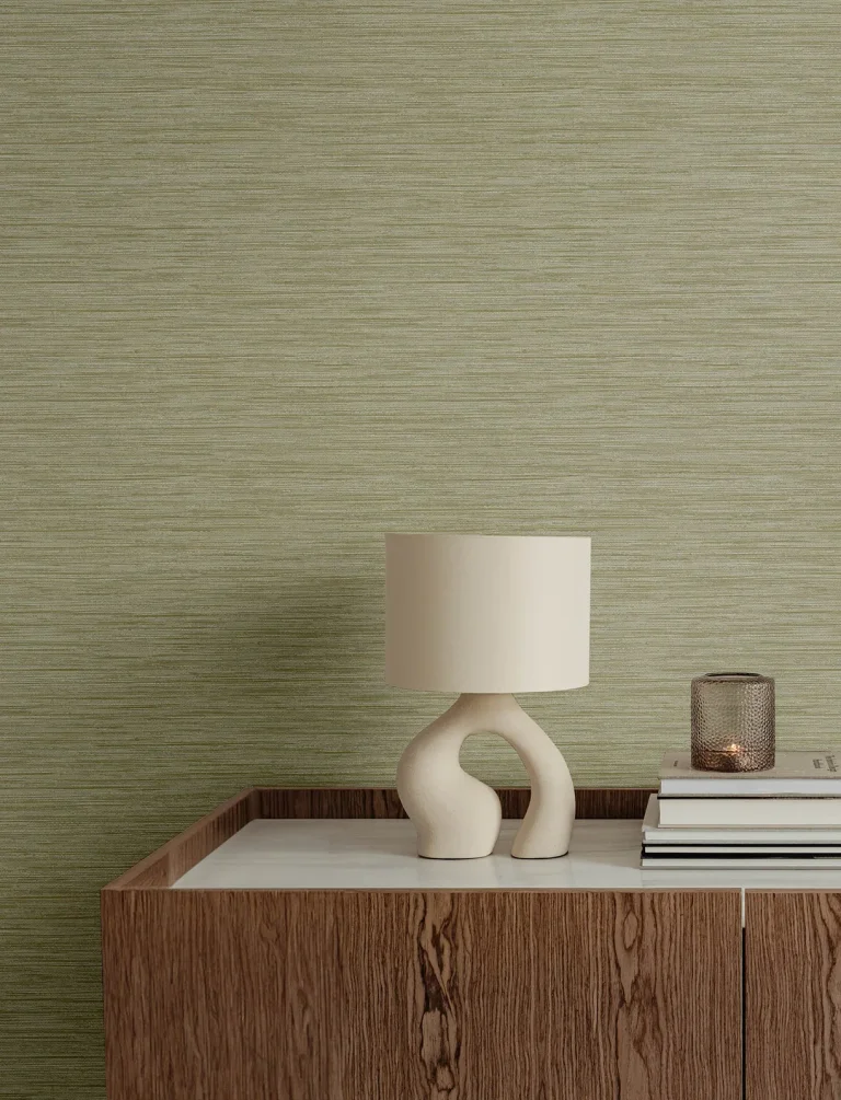 Sheehan Faux Grasscloth Wallpaper - Gold — Ảnh 5
