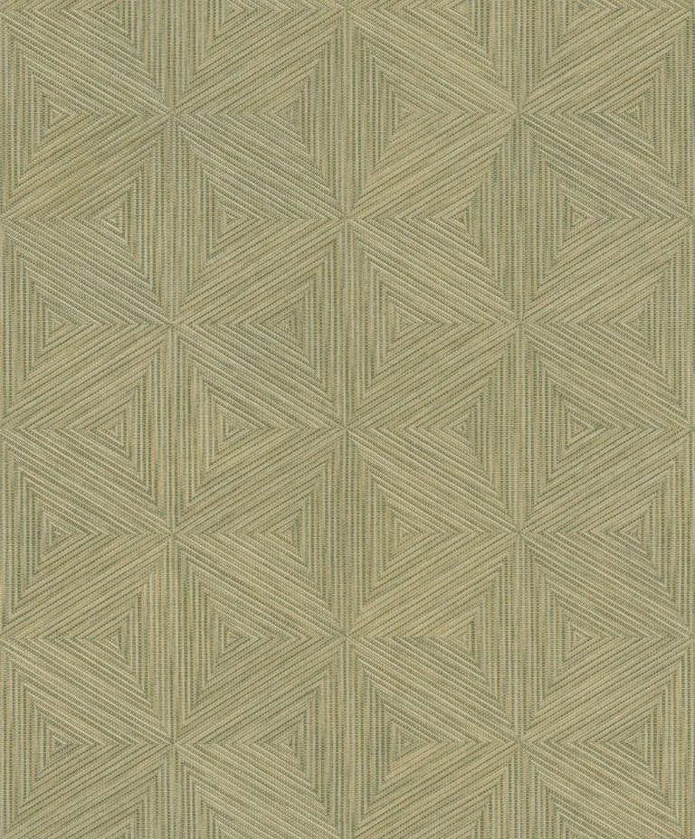 Anara Geo Faux Grasscloth Wallpaper - Green — Ảnh 3