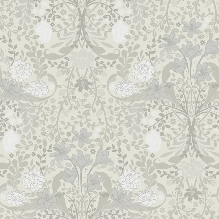 Froso Garden Damask Wallpaper - Light Grey — Image 2