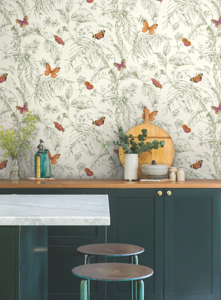 Papillon Wallpaper - Green — Image 5