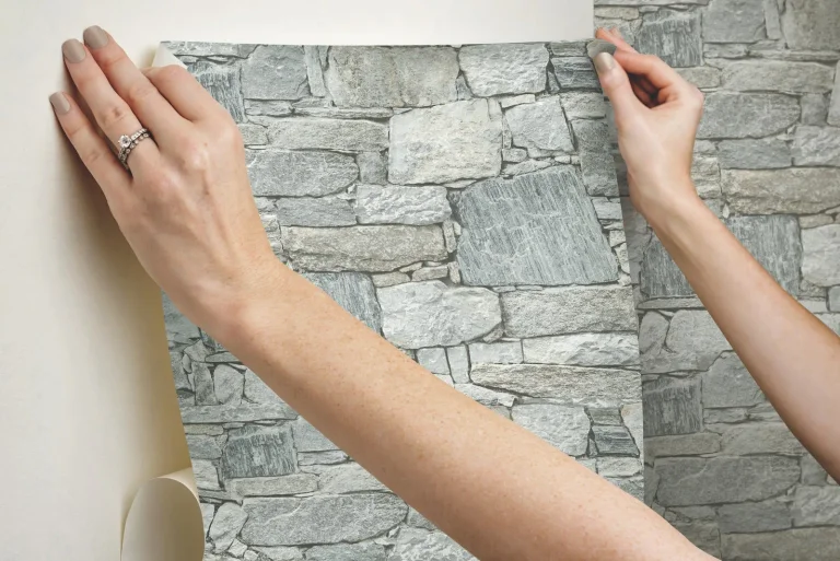 Chateau Stone Peel and Stick Wallpaper - Natural — Image 2