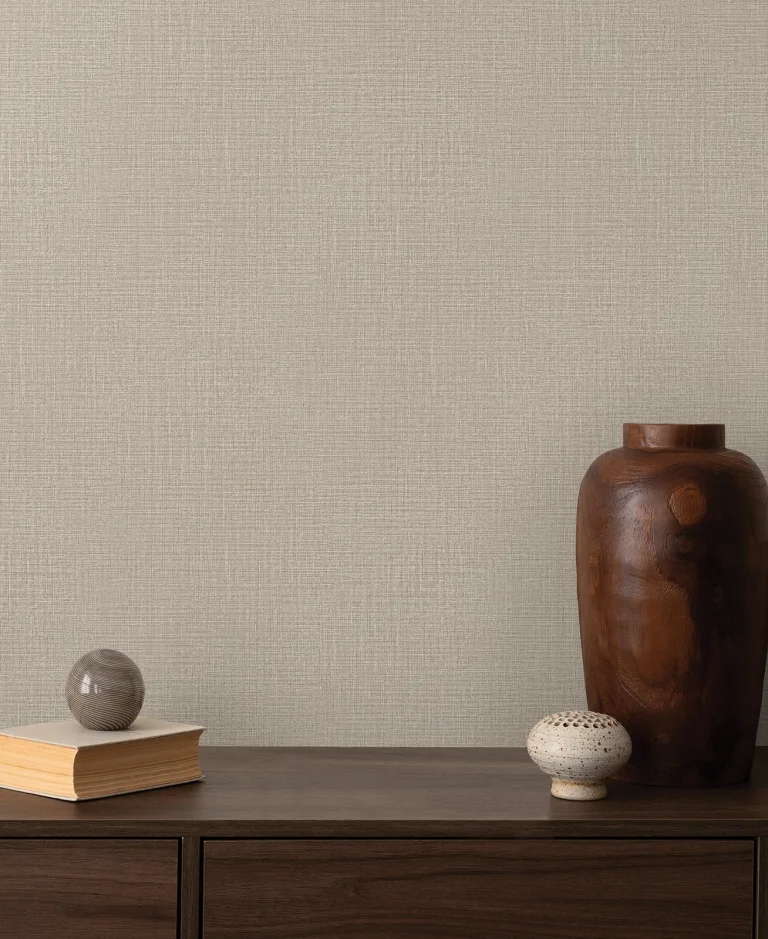 Georgette Faux Fabric Wallpaper - Taupe