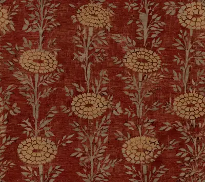 Ronald Redding French Marigold Wallpaper - Red & Gold