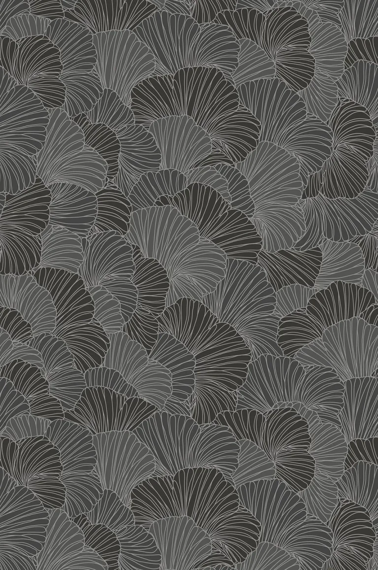 Petals Wall Mural - Charcoal — Ảnh 5