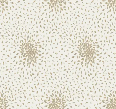 Petite Leaves Wallpaper - Cream/Gold