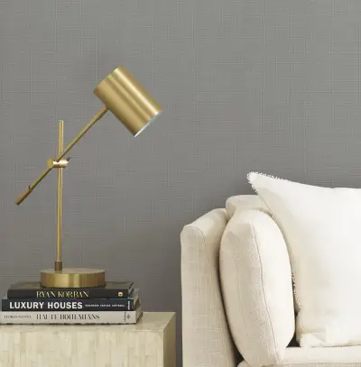 Gossamer Woven Wallpaper - Silver/Blue