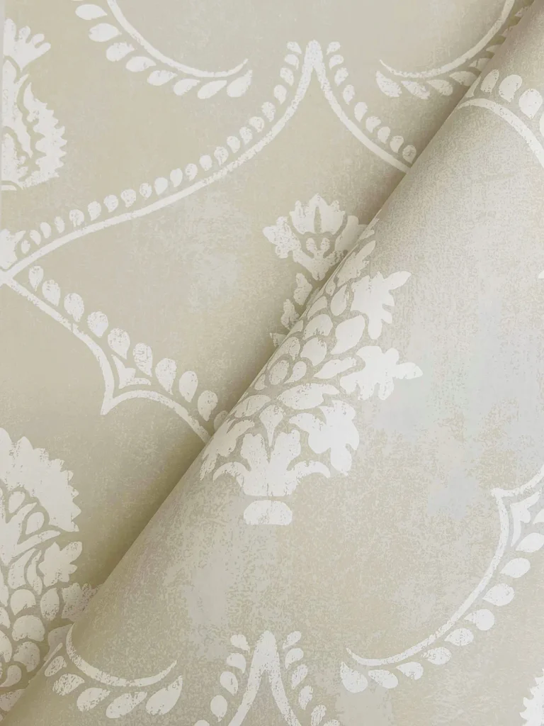 Ronald Redding Royal Damask Wallpaper - Soft Grey — Image 2