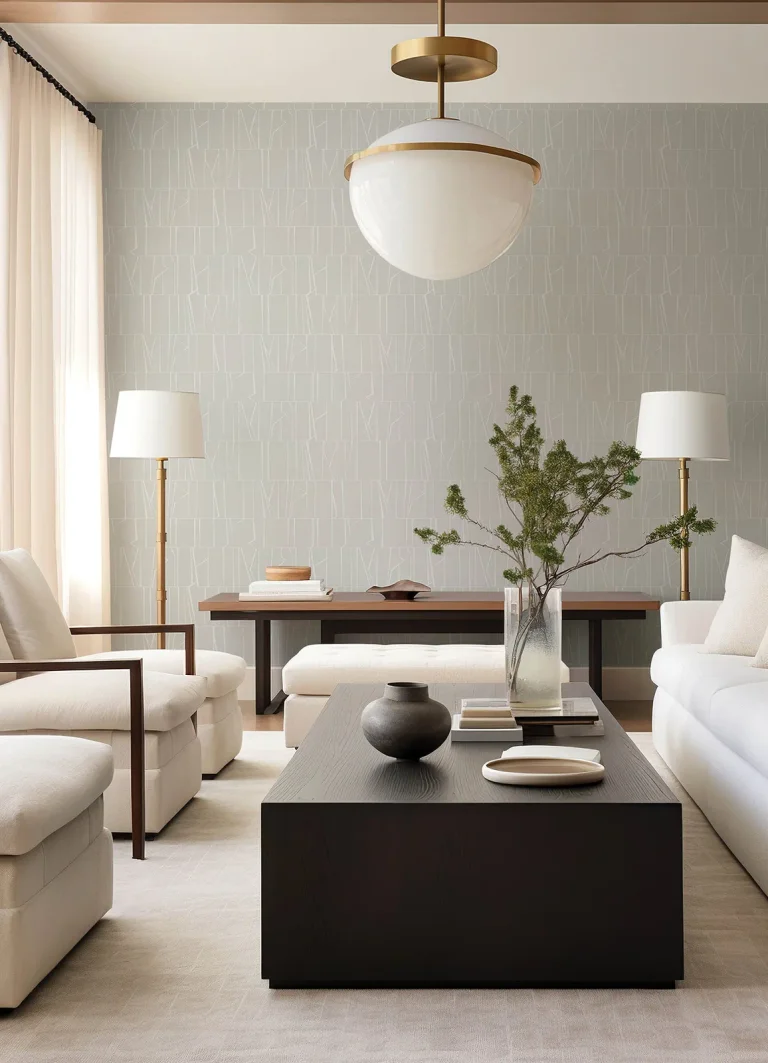 Huntington Geometric Stripe Wallpaper - Silver — Ảnh 5
