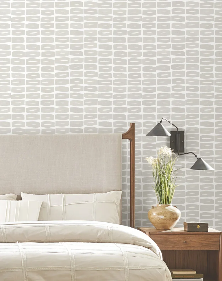 Modernist Motif Wallpaper - Lichen Grey — Ảnh 5