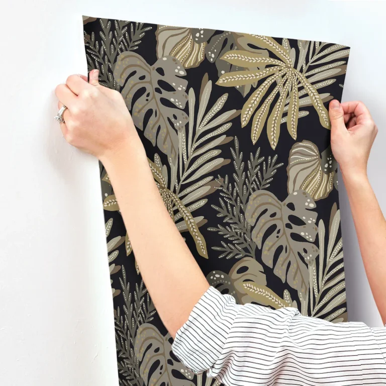 Alocasia Tropical Foliage Wallpaper - Neutral — Ảnh 4