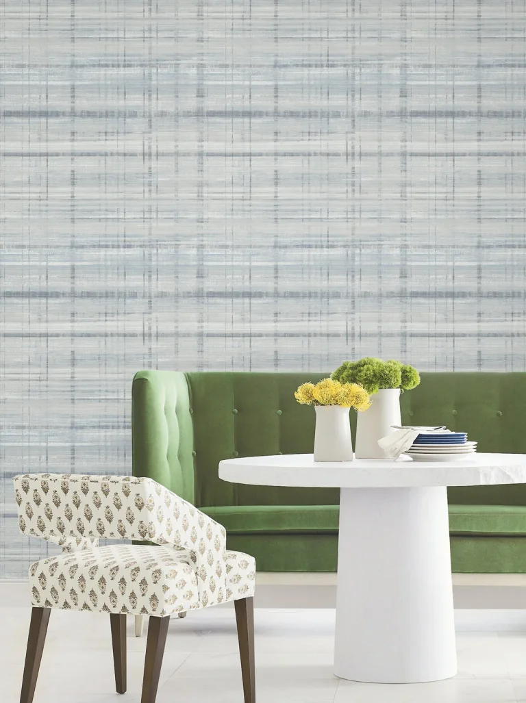 Vanishing Point Striated Wallpaper - Blue — Ảnh 4