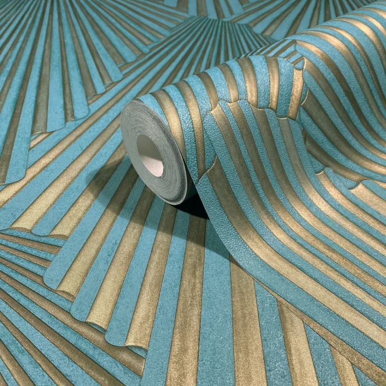 Lumiere Deco Geo Wallpaper - Teal — Ảnh 3