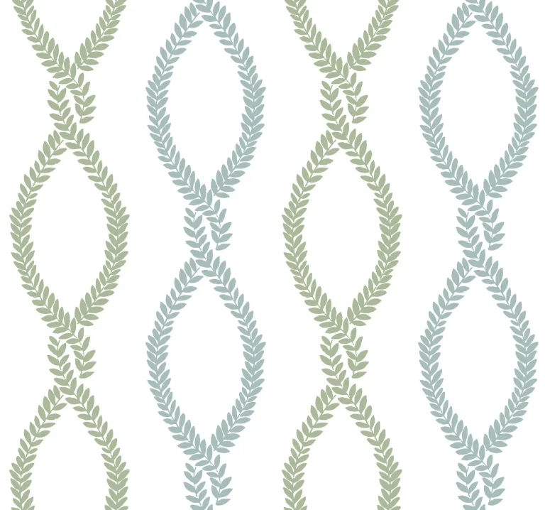 Laureate Vine Trellis Wallpaper - Light Green — Ảnh 6