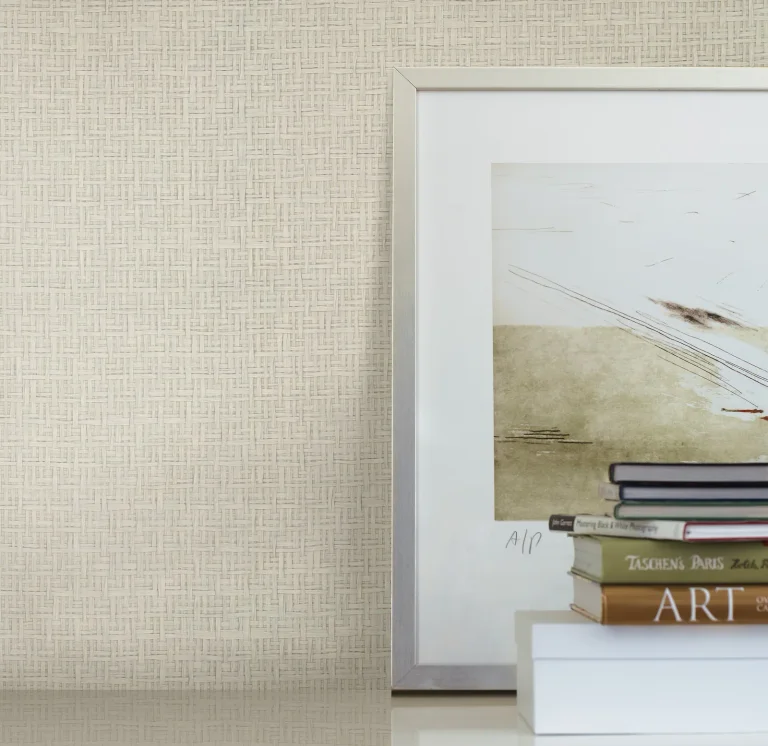 Candice Olson Tatami Weave Wallpaper - Pale Gray — Ảnh 3