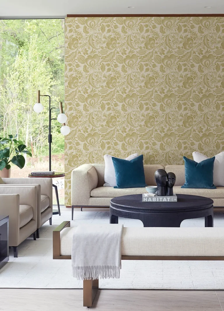 Culver Jacobean Wallpaper - Mustard — Ảnh 2