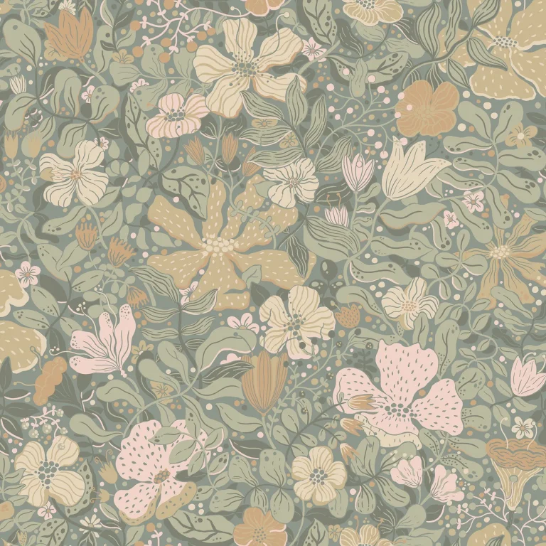 Midsommar Floral Medley Wallpaper - Grey — Ảnh 5